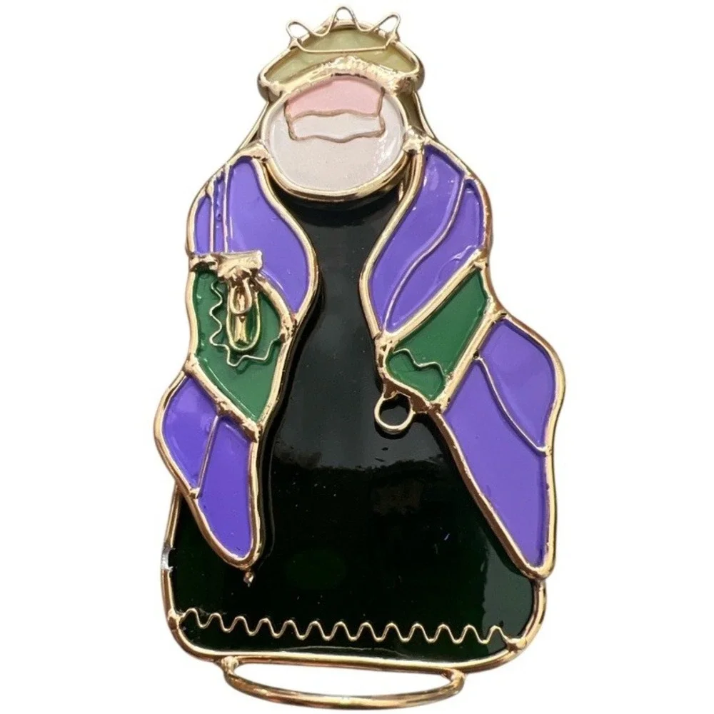 Stained Glass Nativity Wise Men Suncatchers Set of‎ 3 Christmas Ornaments 6